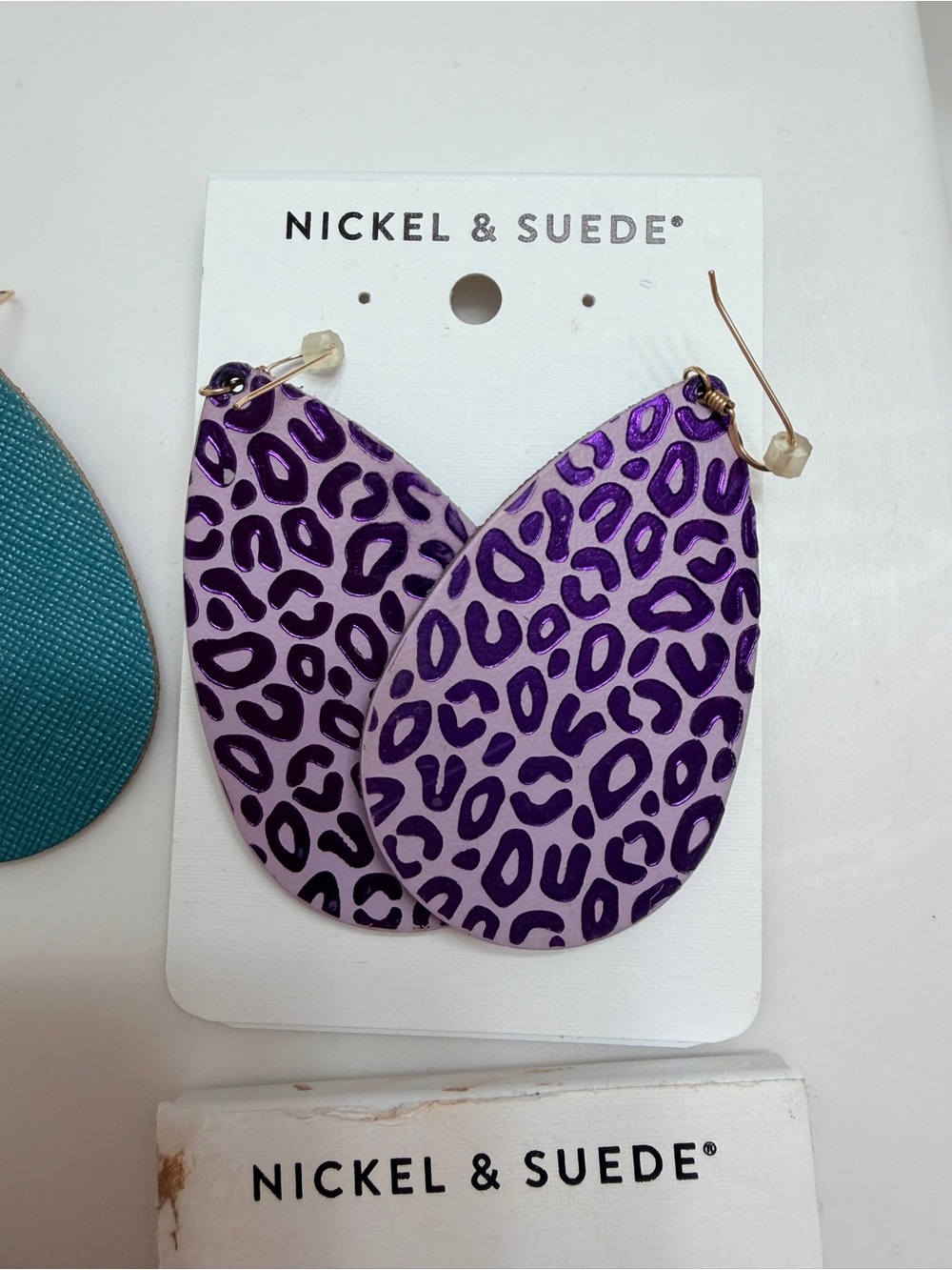 Purple Leopard Earrings